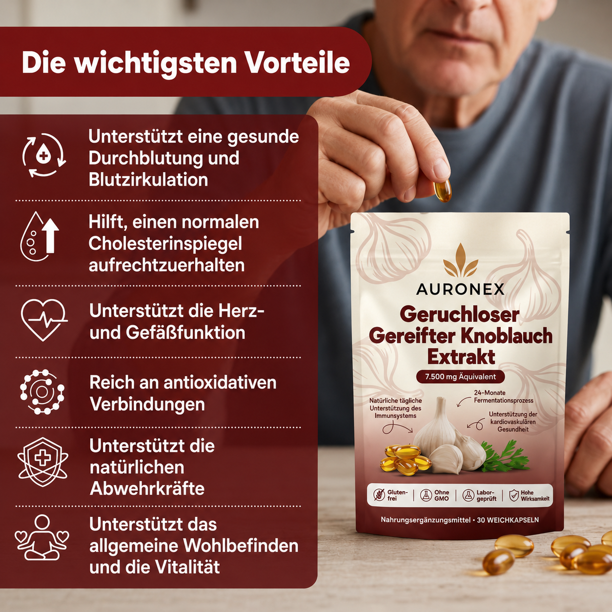 Hochwirksamer Gereifter Knoblauch Extrakt