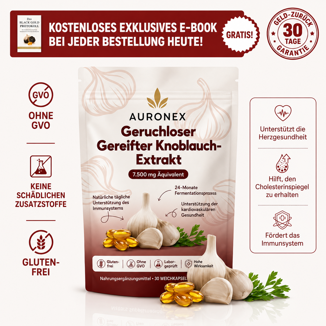 Hochwirksamer Gereifter Knoblauch Extrakt