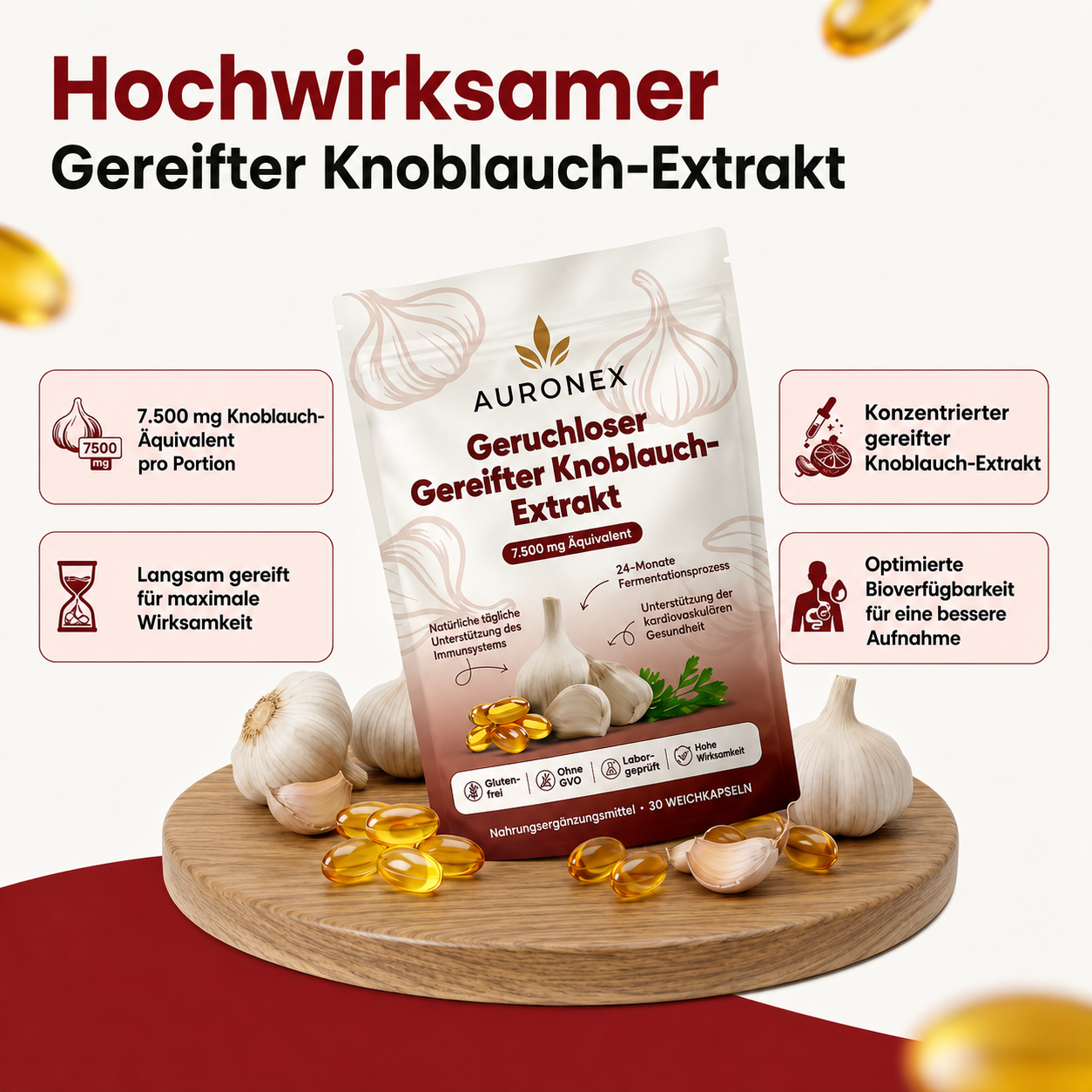 Hochwirksamer Gereifter Knoblauch Extrakt