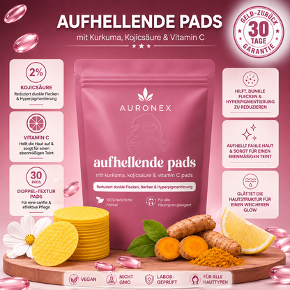 Aufhellende Kurkuma- und Kojisäure-Pads