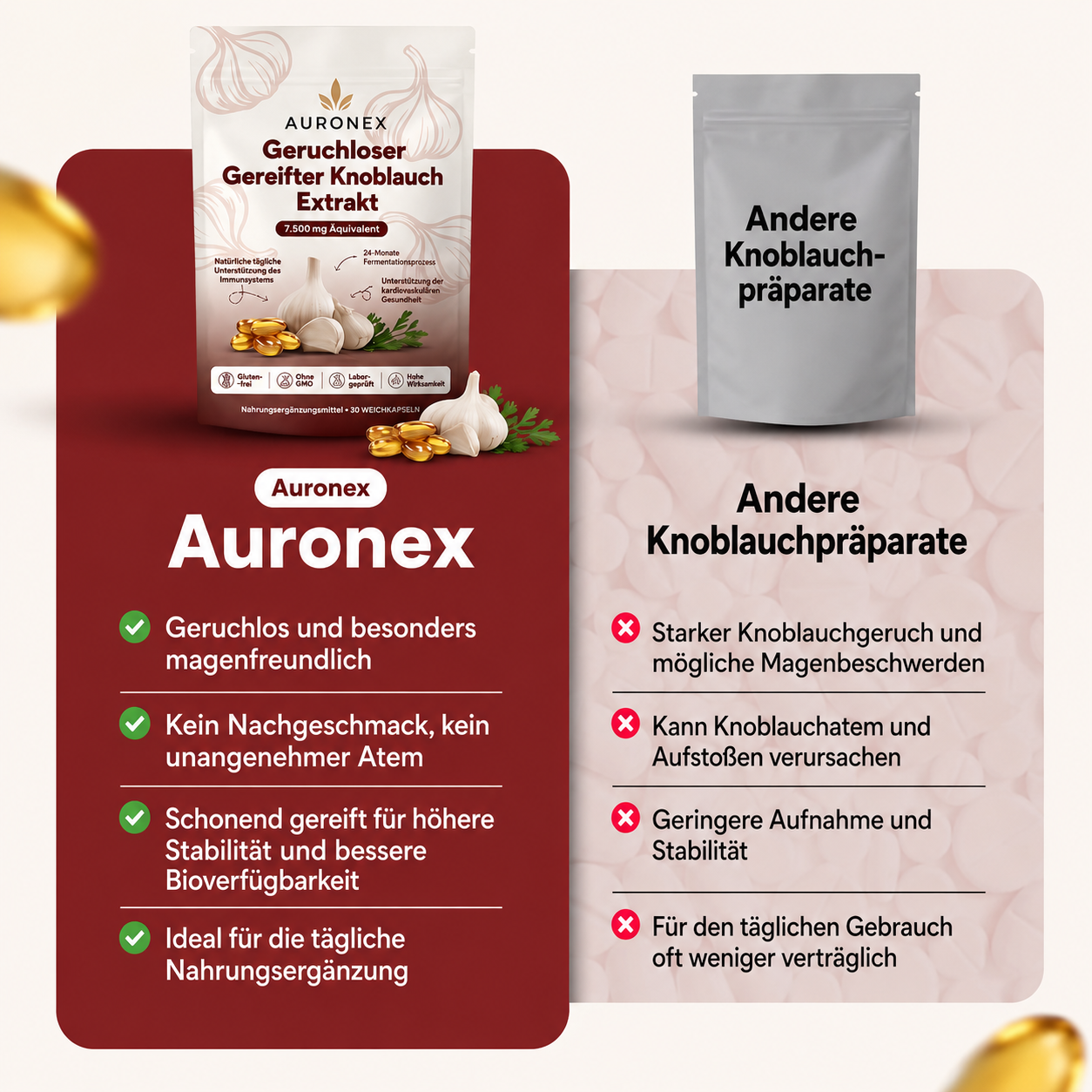 Hochwirksamer Gereifter Knoblauch Extrakt