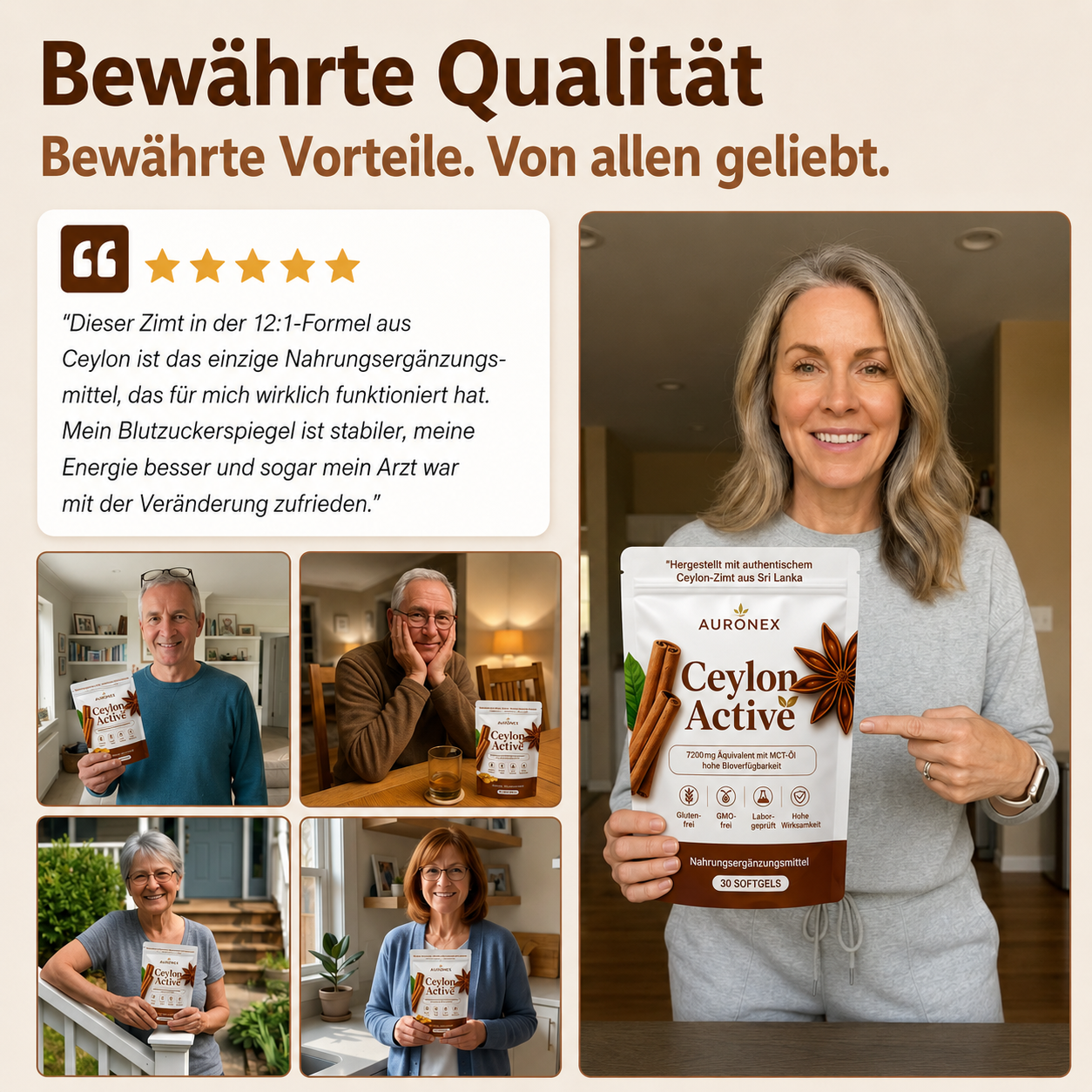 Auronex® Ceylon Active – 7200 mg Äquivalent mit MCT-Öl