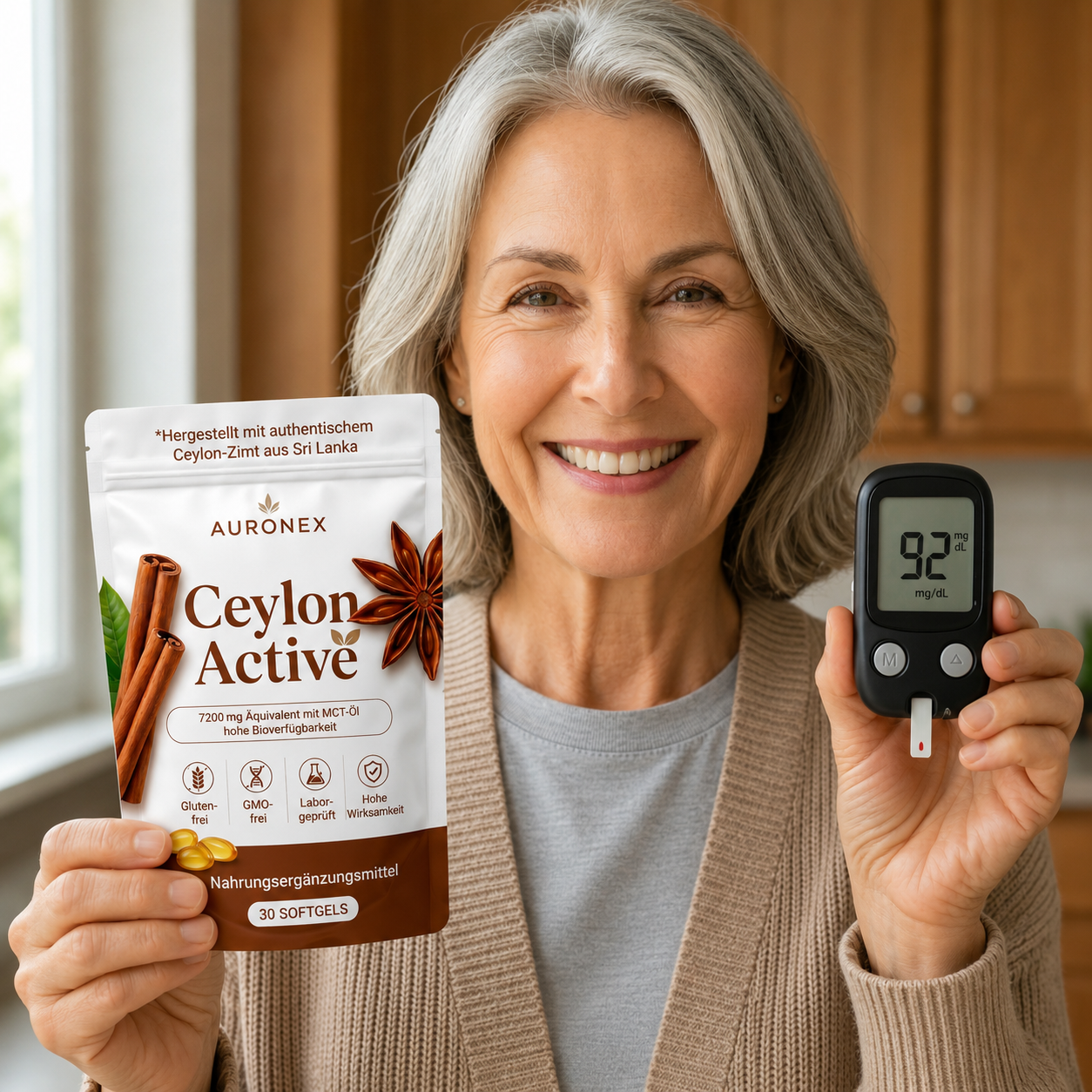 Auronex® Ceylon Active – 7200 mg Äquivalent mit MCT-Öl