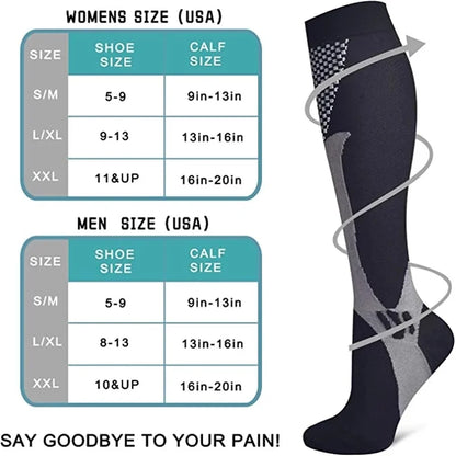 Graduated Compression Socks — Knee-High Support for Swollen Legs, Varicose Veins & All-Day Comfort