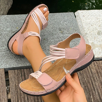 Women's Orthopedic Open Toe Sandals — Arch Support, Adjustable Strap & All-Day Comfort