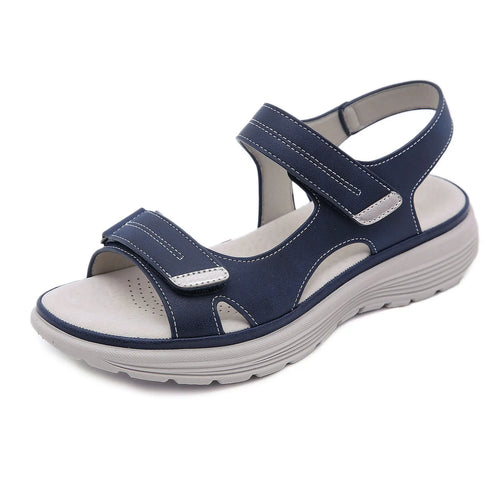 Women's Orthopedic Leather Sandals With Cushioned Arch Support — Wide Fit, All-Day Comfort