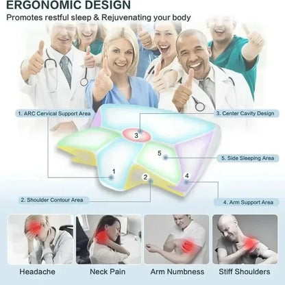 Ergonomic Butterfly Cervical Pillow — Memory Foam Neck Support for Pain Relief & Deep Sleep