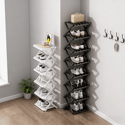 Premium 9-Tier Bamboo Storage Rack – No Assembly Required