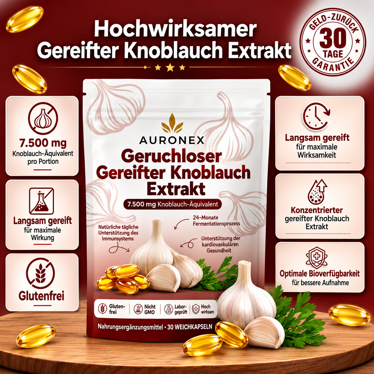 Hochwirksamer Gereifter Knoblauch Extrakt