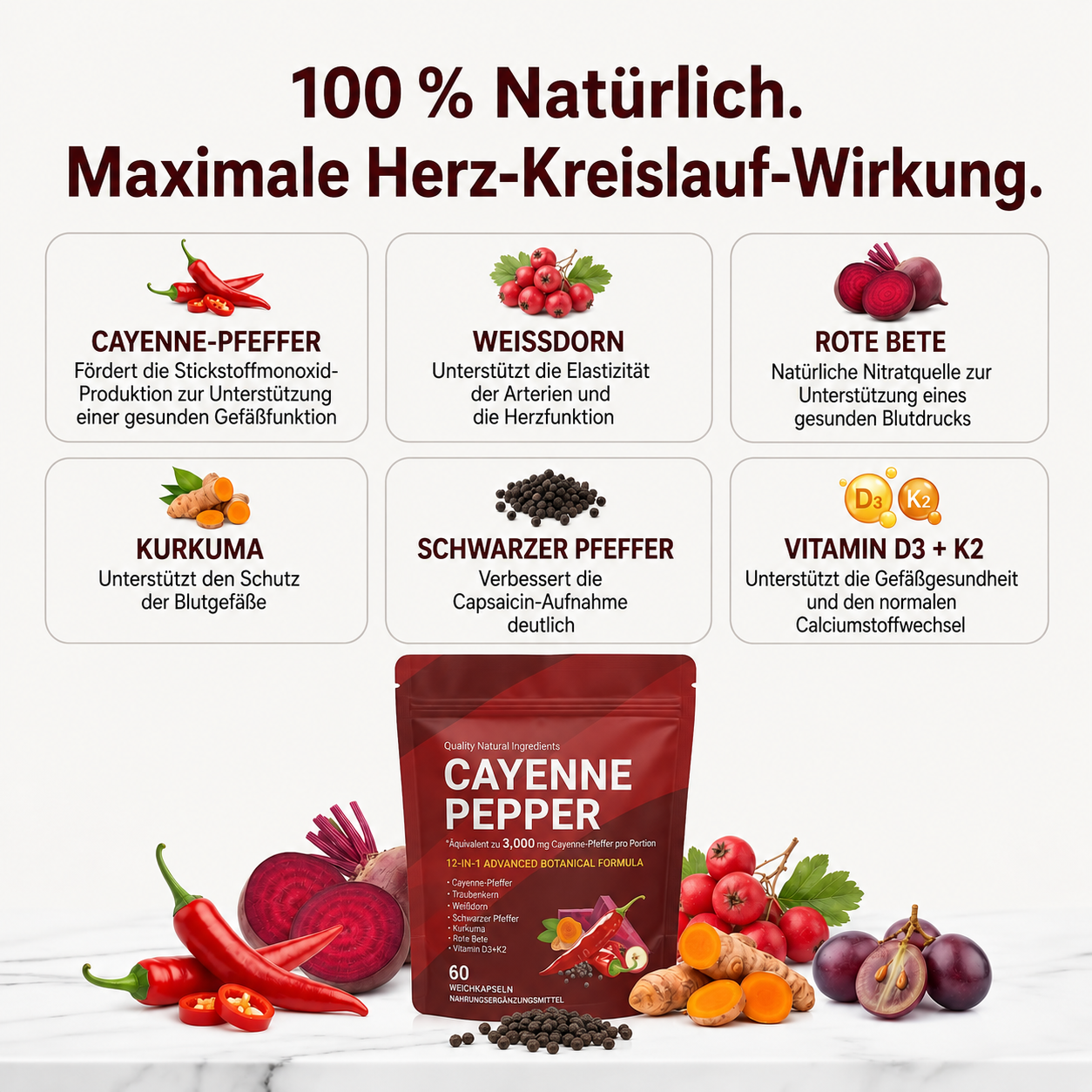 Cayennepfeffer-Weichkapseln
