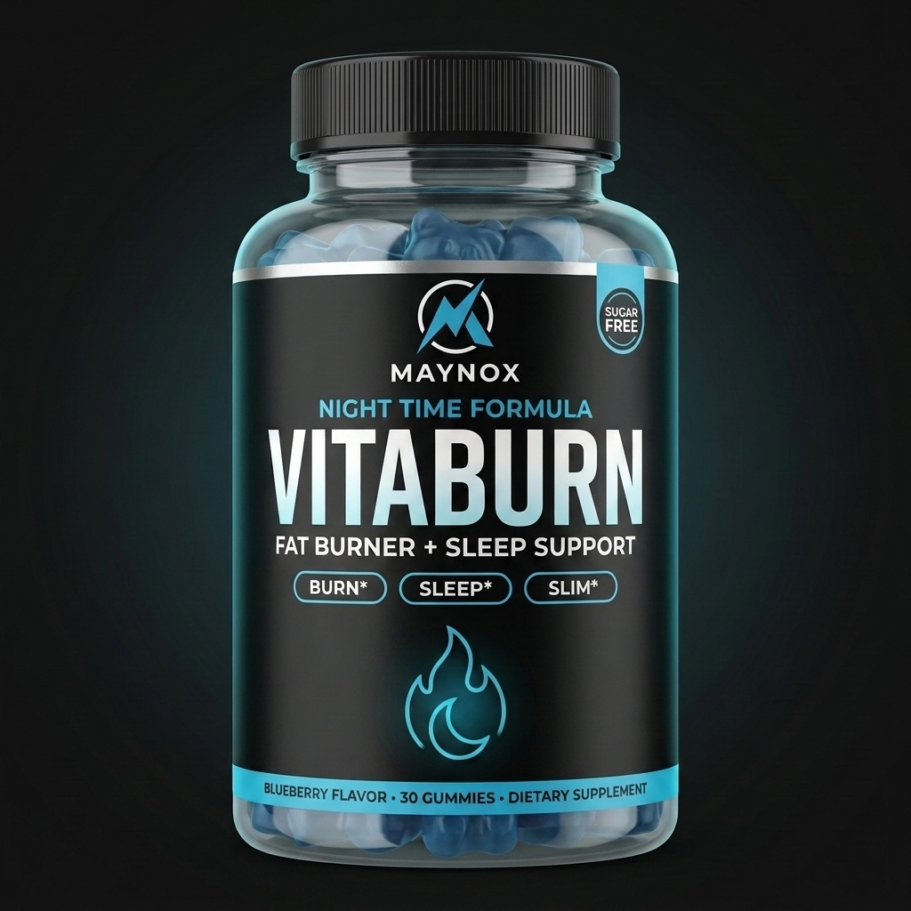 VitaBurn | Nighttime Fat Burner Gummies for Men with Melatonin - Blueberry