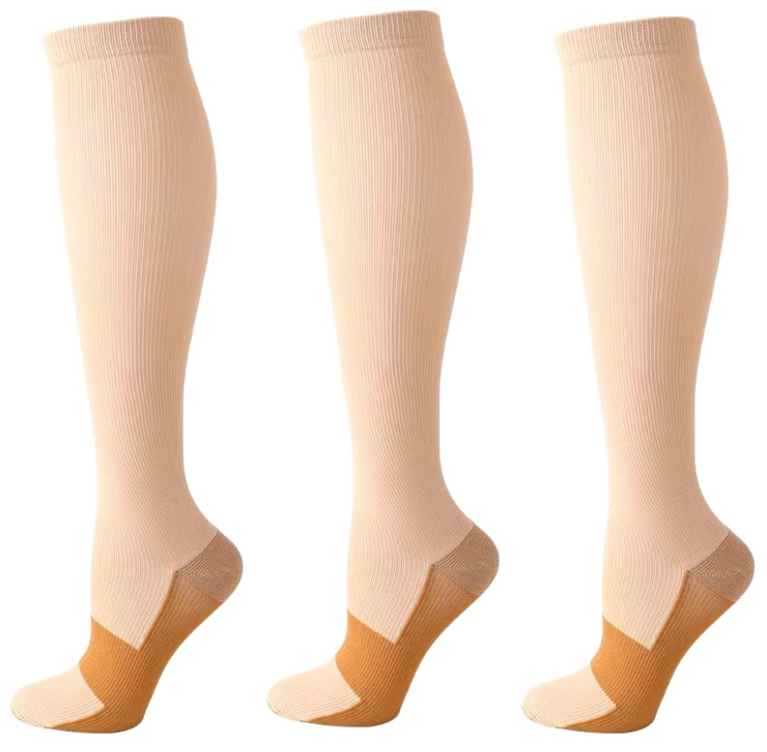 Graduated Compression Socks — Knee-High Support for Swollen Legs, Varicose Veins & All-Day Comfort